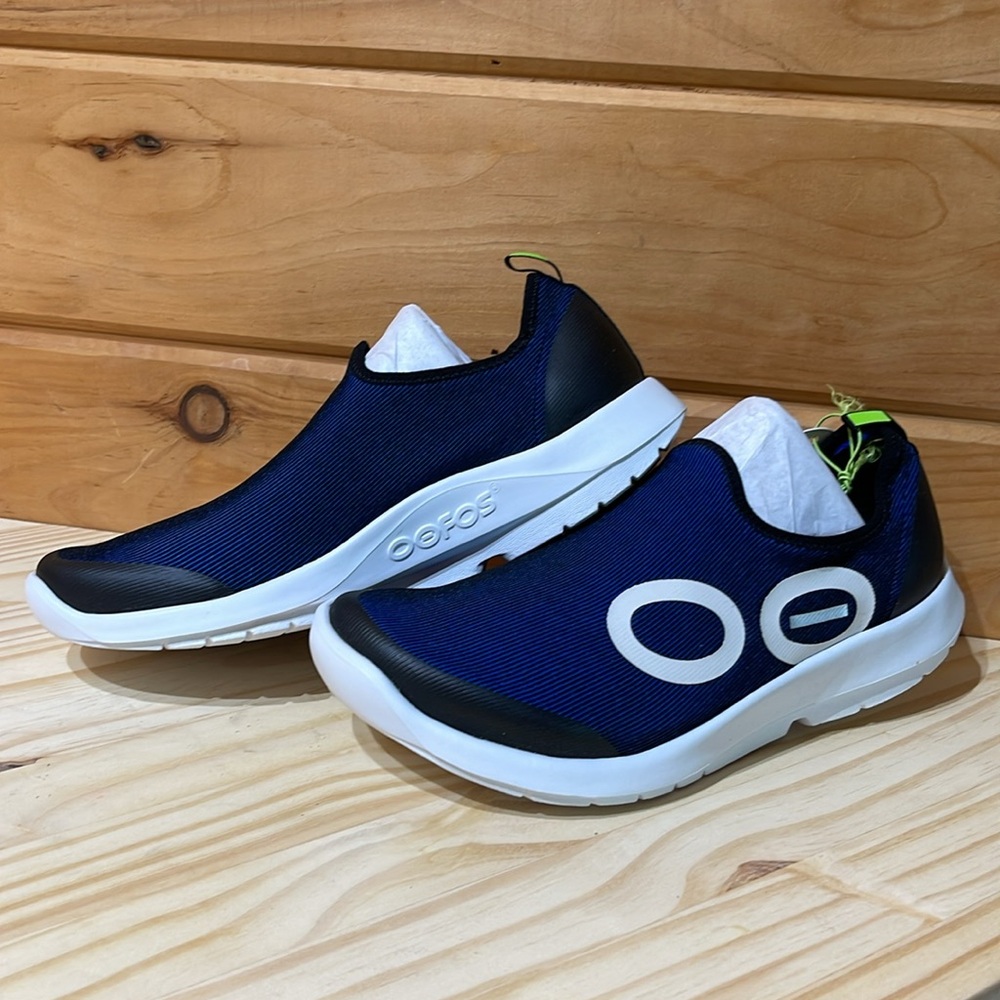 NWT- OOFOS OOMG SPORT LOW SHOE - NAVY Men’s 8 EU 41 - Picture 4 of 10